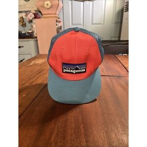Patagonia Two Tone Mesh Trucker Orange Hat Adjustable Size